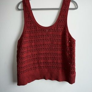burnt orange sweater tank